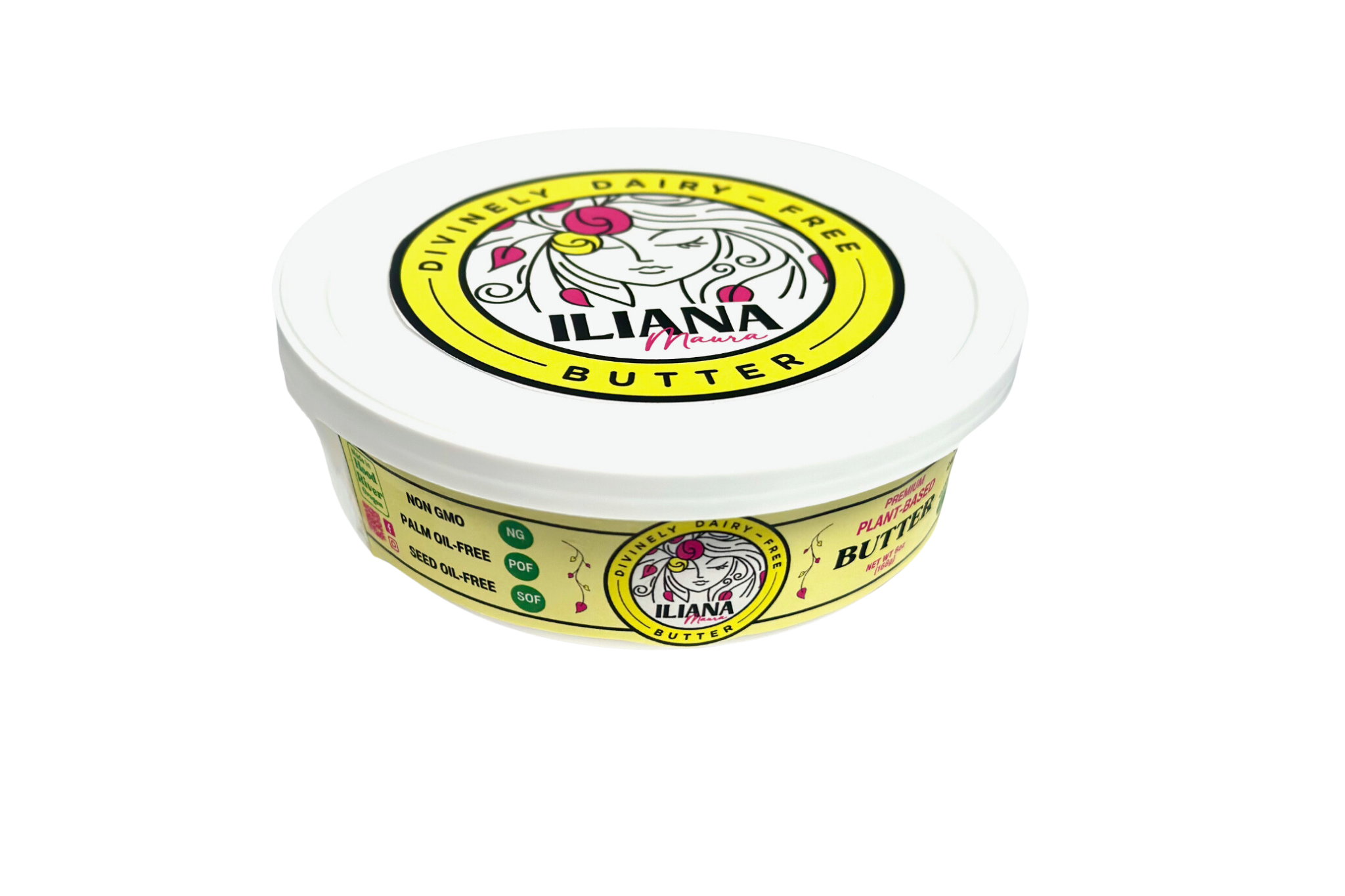 plant butter without palm oil Iliana Maura Divinely Dairy-Free Butter | 6 oz Tubs | 100% Plant-Based Butter