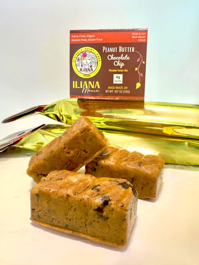 Iliana Maura Grab & Go Energy Bar | Peanut Butter Chocolate Chip | Dairy-Free, Gluten-Free, Grain-Free